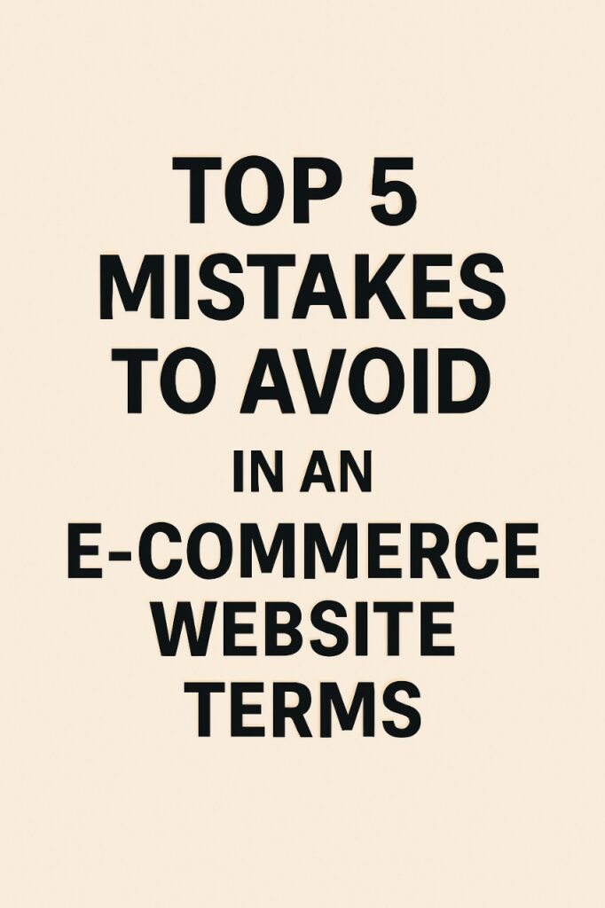 Top 5 Mistakes to Avoid in E-Commerce Website Terms of Service